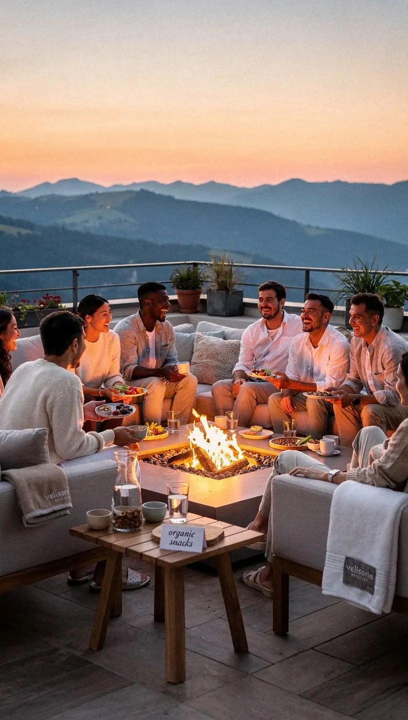 A serene spa pool surrounded by lush greenery, inviting relaxation and rejuvenation.